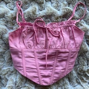 Princess polly pink corset bustier tank top
